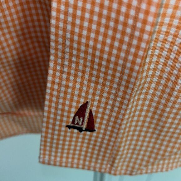 Tennessee Volunteers Gingham Orange Nordstrom wrinkle free smartcare dress shirt - Picture 2 of 5